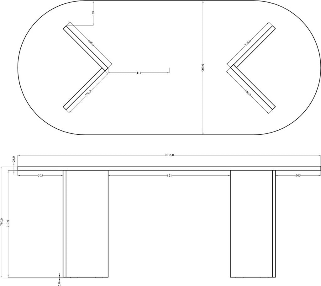 Oval DINER TAFEL OVO