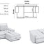 Ecksofa TOKIO VI 230x155 - LINKS - DONKERGRIJS/ZWART