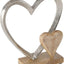 Boltze Carolyn 2002881 Decoratieve staander hart (van hout, ter decoratie/cadeau-idee voor verjaardag + bruiloft, hartfiguur 18 x 7,5 x 22 cm, tafeldecoratie)