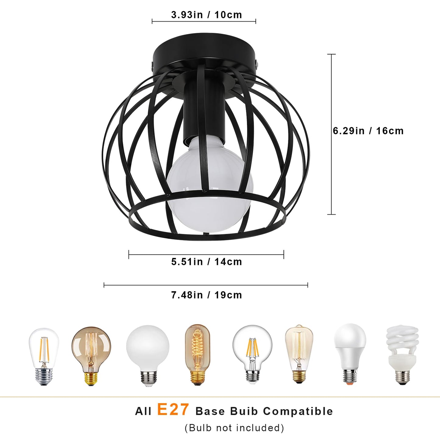 Vintage Industriële Plafondlamp