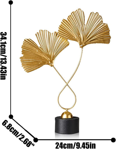 Wgnmdrub creatief ginkgo blad Leaf sculptuur Gouden ginkgo bladeren Handgemaakt kunstbeeld Kunstwerk Desktop Decor Wijnkast veranda decoratie Voor woonkamer hal slaapkamer desktop decor housewarming cadeau