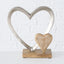 Boltze Carolyn 2002881 Decoratieve staander hart (van hout, ter decoratie/cadeau-idee voor verjaardag + bruiloft, hartfiguur 18 x 7,5 x 22 cm, tafeldecoratie)