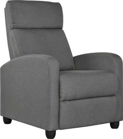 Grijze relaxfauteuil met ligfunctie