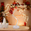 Xaosin LED-boom kerstdecoratie 108 LED licht boom binnen USB/batterij aangedreven LED boom decoratie licht takjes boom kerst bonsai boom lamp voor decoratie woonkamer warm licht