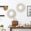 Set van 2 hangende wandspiegels met macramé fringen, boho-spiegel, rond geweven wandbehang, decoratie, decoratieve spiegel, wanddecoratie voor woning, thuis, kinderkamer, slaapkamer, woonkamer,