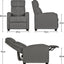 Grijze relaxfauteuil met ligfunctie