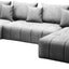 Grau U-vormig Ecksofa FURMEB24 ASPEN U